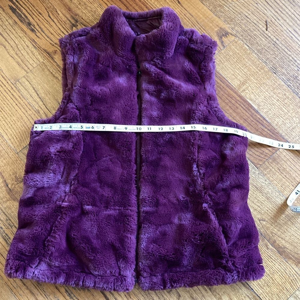 Original Nicole Miller Reversible Faux Fur Puffer Full Zip Vest Women’s M EUC - Picture 11 of 12